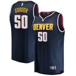 Men's Denver Nuggets Aaron Gordon Fanatics Navy 2020/21 Fast Break Road Replica Jersey - Icon Edition - Puhuasuan
