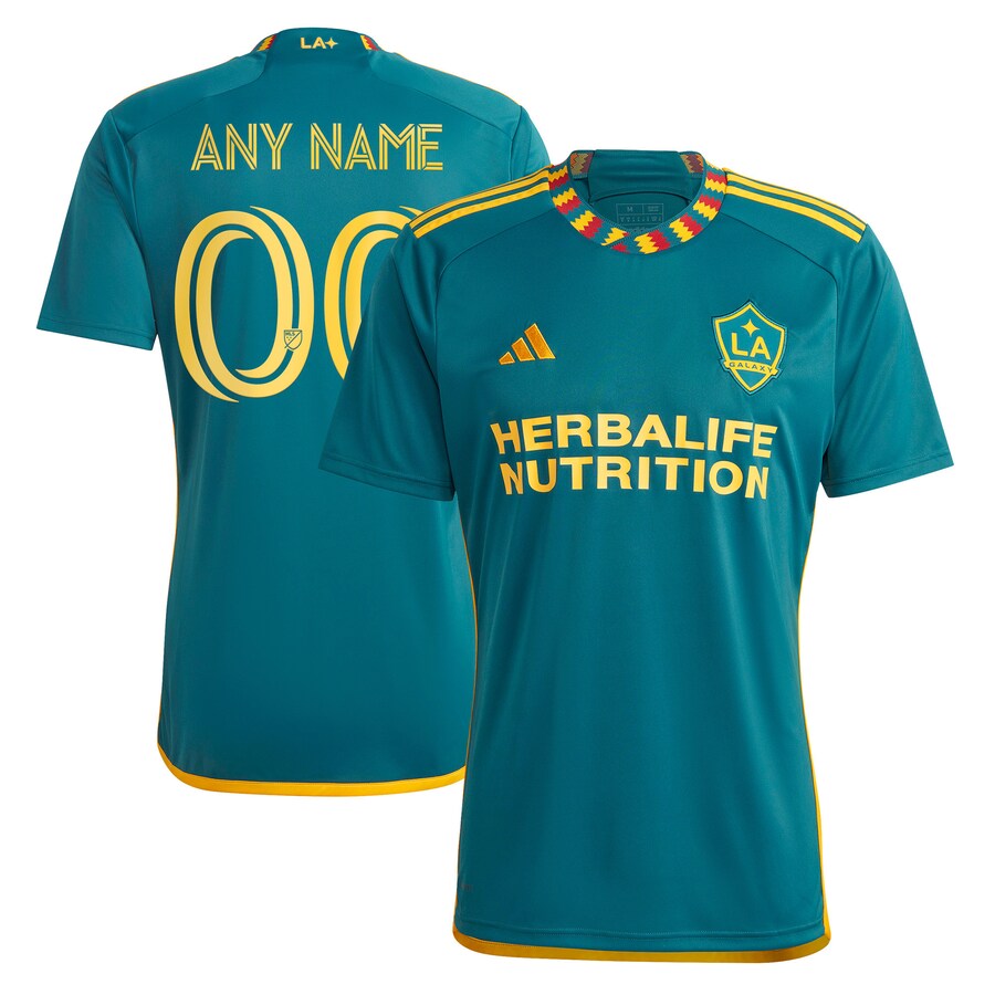 Men's LA Galaxy adidas Green 2023 LA Kit Replica Custom Jersey - Puhuasuan
