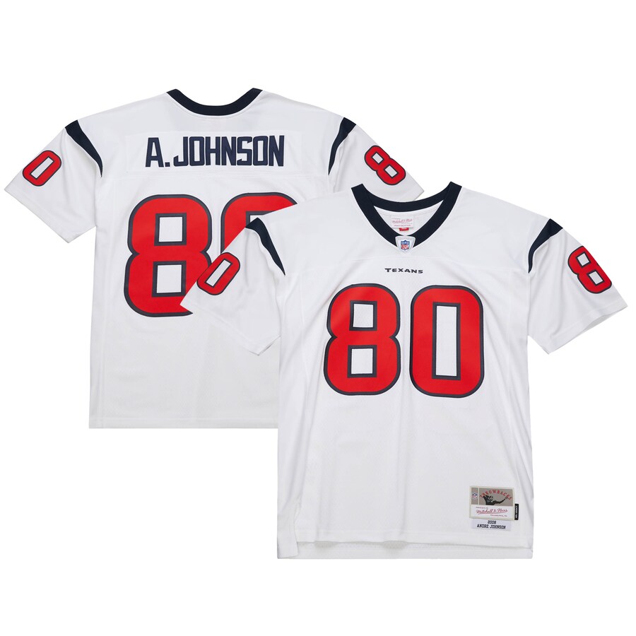 Men's Houston Texans Andre Johnson Mitchell & Ness White  Legacy Replica Jersey - Puhuasuan