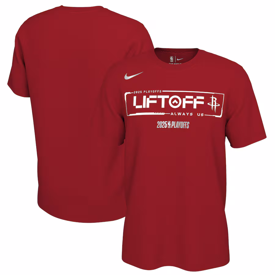 Unisex Houston Rockets Nike Red 2025 NBA Playoffs On-Court Mantra T-Shirt - Puhuasuan
