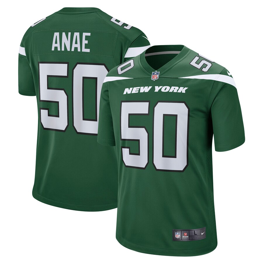 Men's New York Jets Bradlee Anae Nike Gotham Green Game Player Jersey - Puhuasuan