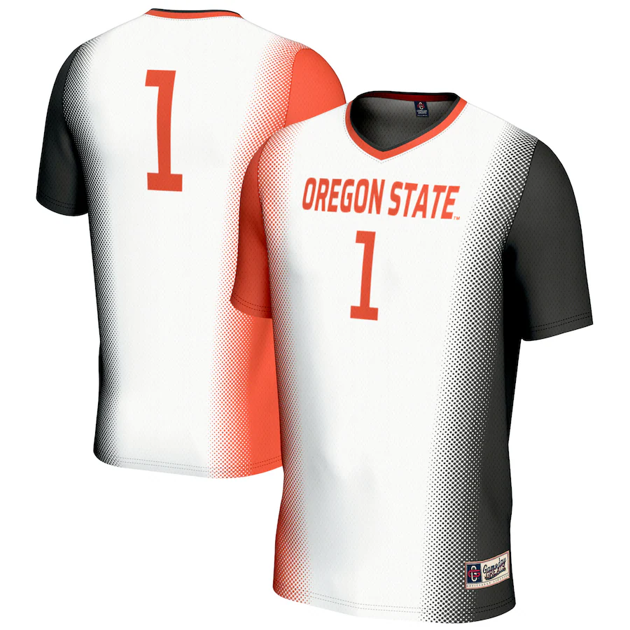 #1 Oregon State Beavers GameDay Greats Youth Women's Soccer Fashion Jersey - White - Puhuasuan