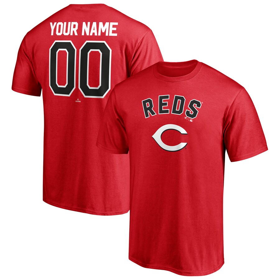 Men's Cincinnati Reds Red Personalized Team Winning Streak Name & Number T-Shirt - Puhuasuan
