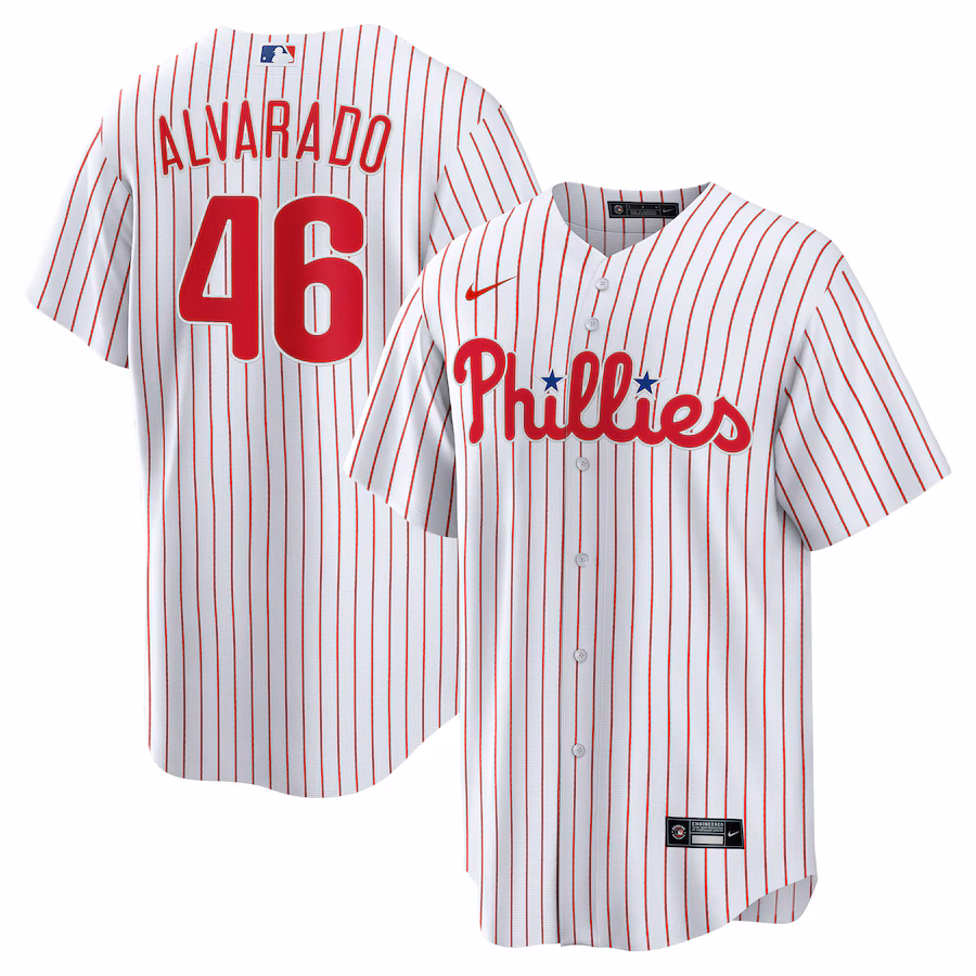 Men's Philadelphia Phillies José Alvarado Nike White Home  Replica Player Jersey - Puhuasuan