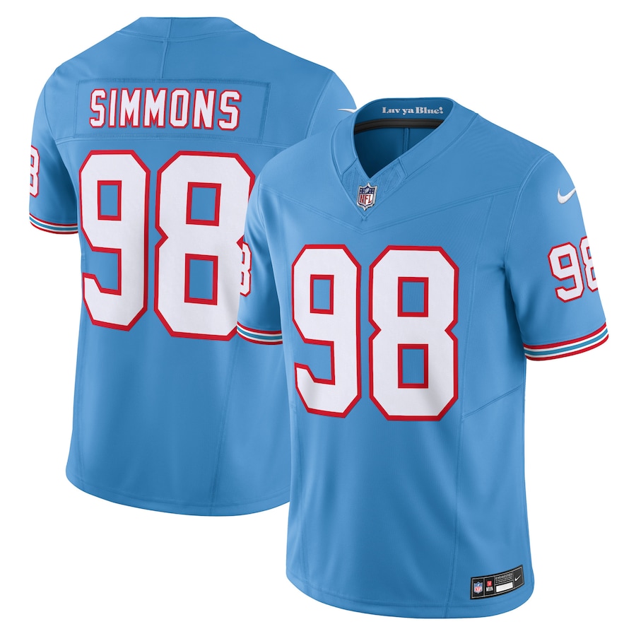 Men's Tennessee Titans Jeffery Simmons Nike Light Blue Vapor F.U.S.E. Limited Jersey - Puhuasuan