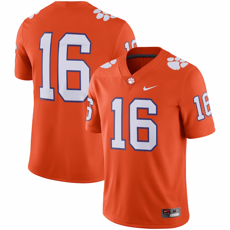 #16 Clemson Tigers Nike Game Jersey - Orange - Puhuasuan