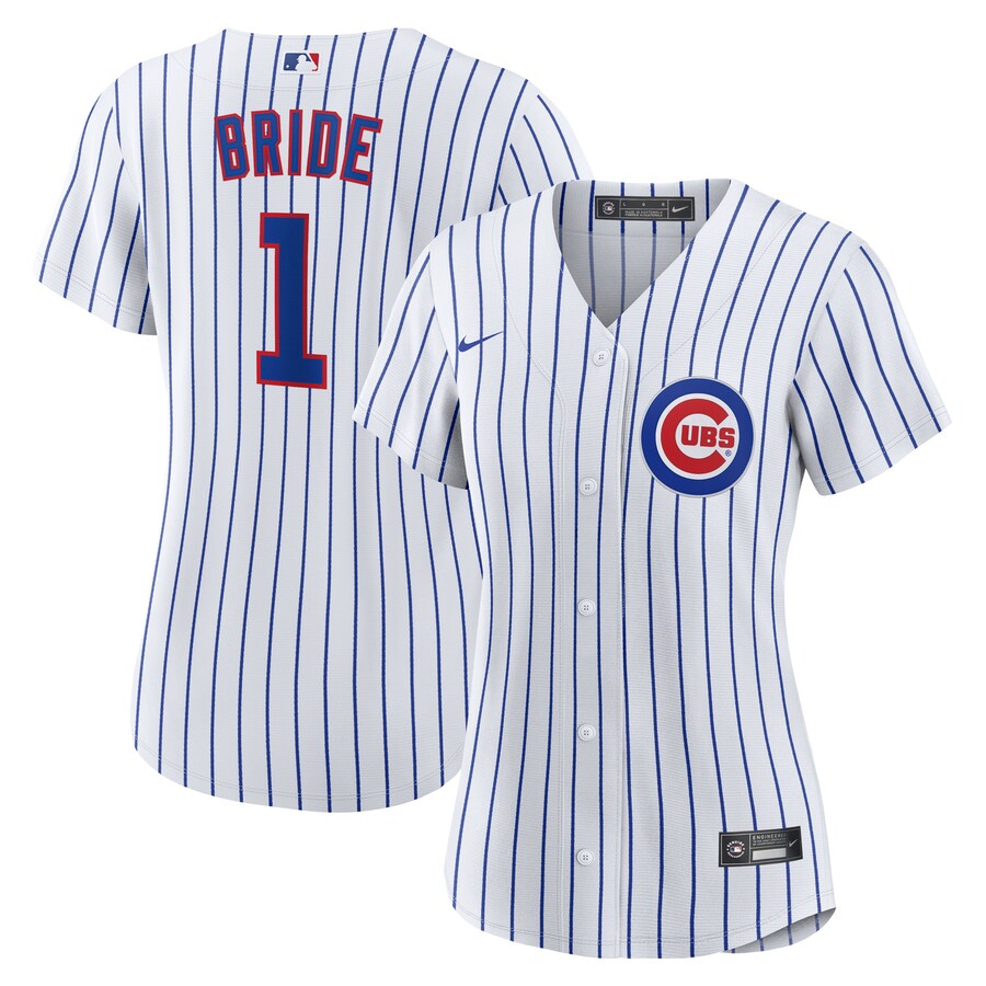 Women's Chicago Cubs Nike White #1 Bride Home Replica Jersey - Puhuasuan