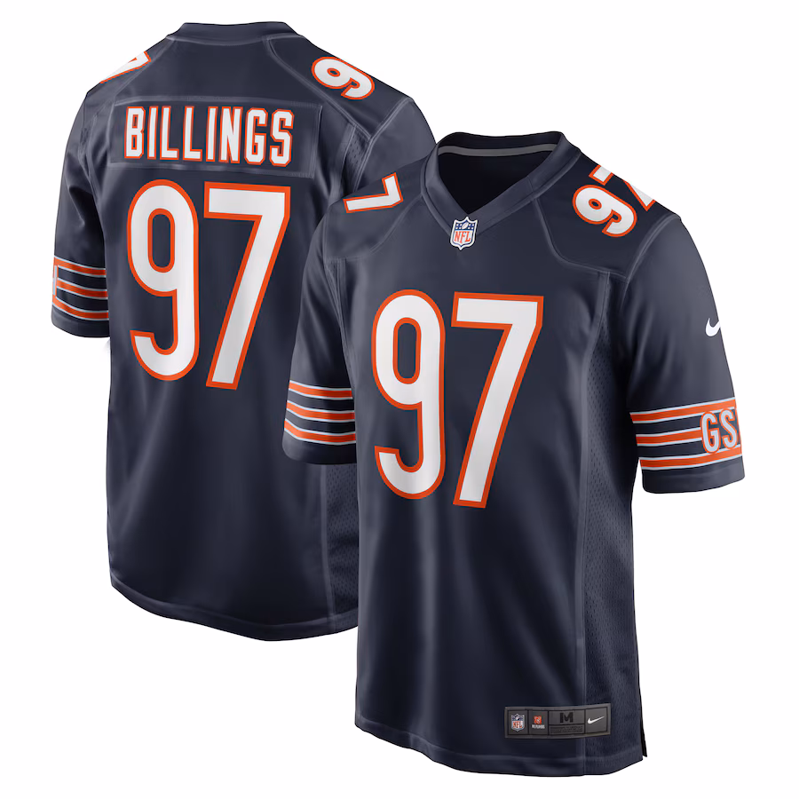 Men's Chicago Bears Andrew Billings Nike Navy Game Jersey - Puhuasuan