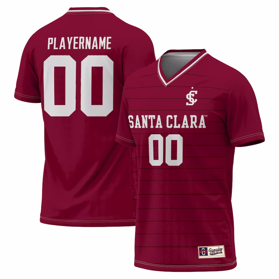 Santa Clara Broncos GameDay Greats Unisex NIL Pick-A-Player Lightweight Men's Soccer Jersey - Maroon - Puhuasuan