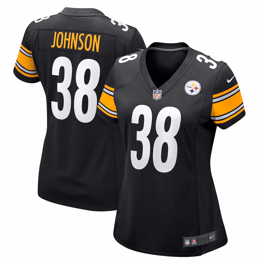 Women's Pittsburgh Steelers Caleb Johnson Nike  Black  Game Jersey - Puhuasuan