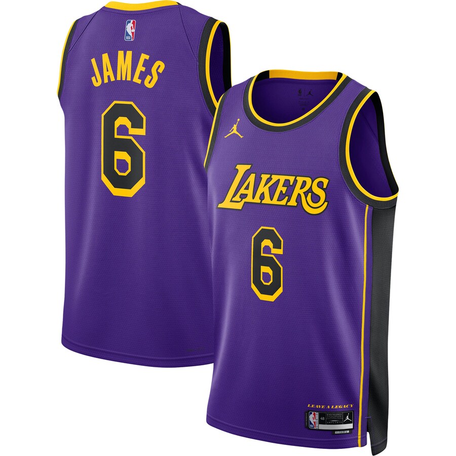 Unisex Los Angeles Lakers LeBron James Jordan Brand Purple Swingman Jersey - Statement Edition - Puhuasuan