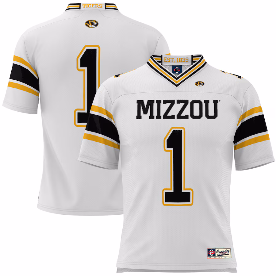Youth GameDay Greats #1 White Missouri Tigers Football Jersey - Puhuasuan