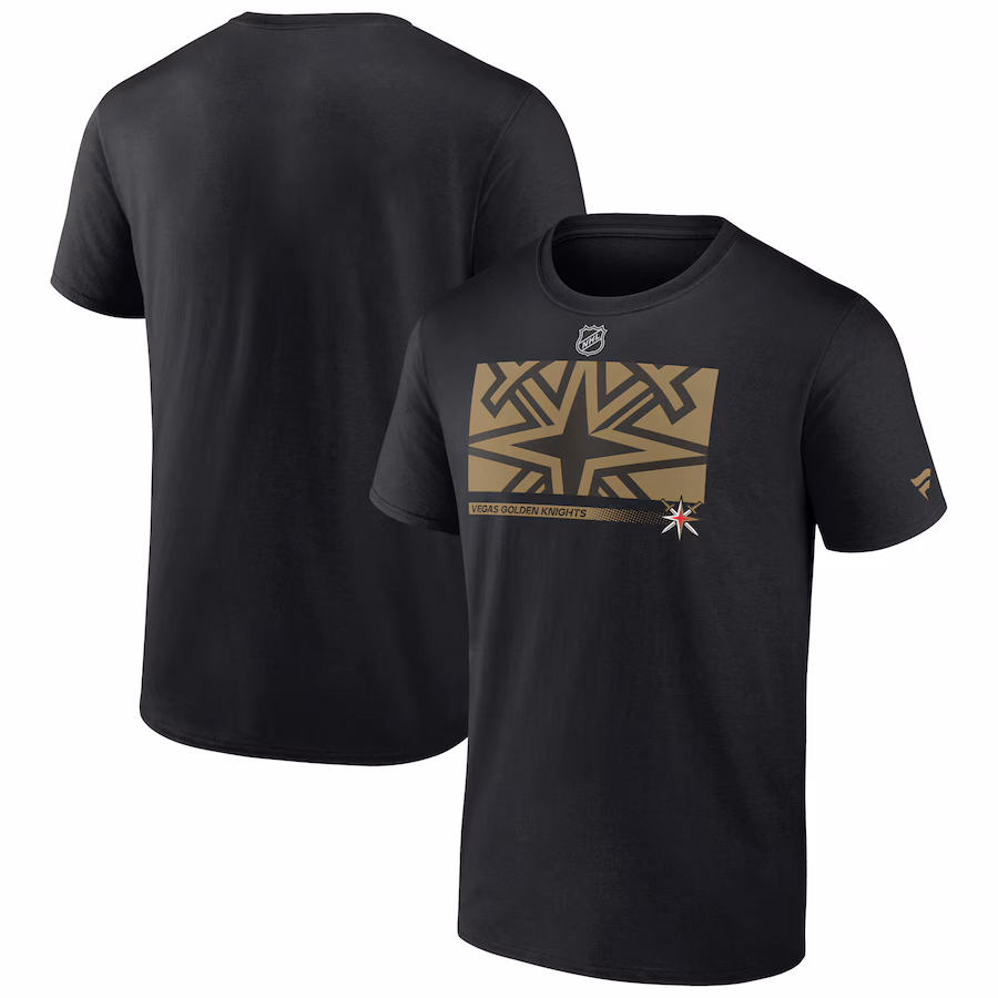 Men's Vegas Golden Knights Fanatics Black Authentic Pro Core Collection Secondary T-Shirt - Puhuasuan