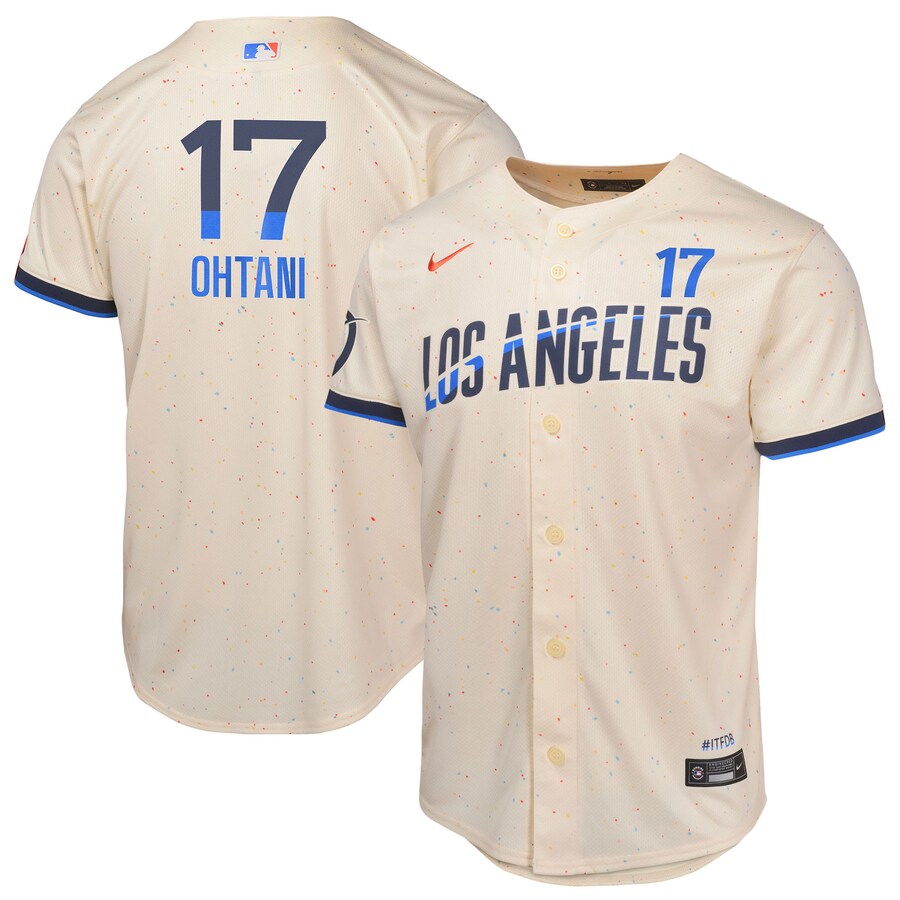 Youth Los Angeles Dodgers Shohei Ohtani Nike Cream 2024 City Connect Limited Player Jersey - Puhuasuan