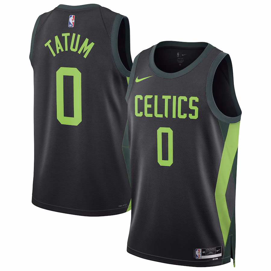 Unisex Boston Celtics Jayson Tatum Nike Black 2024/25 Swingman Player Jersey - City Edition - Puhuasuan