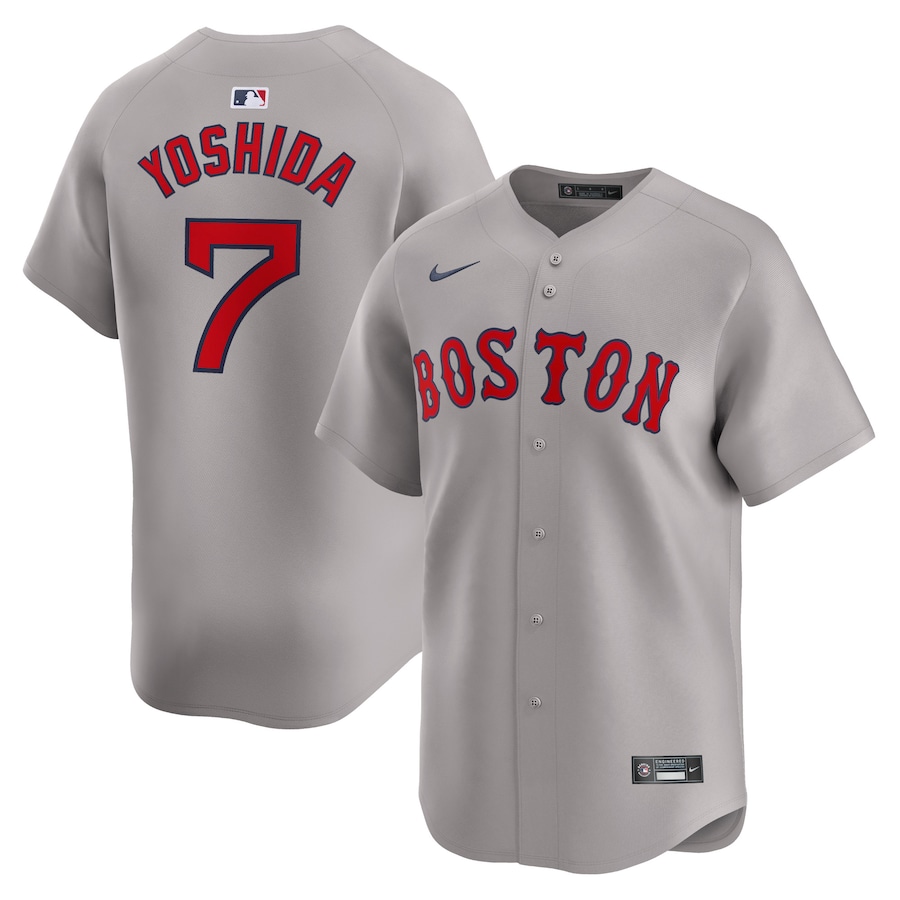 Men's Boston Red Sox Masataka Yoshida Nike Gray Away Limited Player Jersey - Puhuasuan