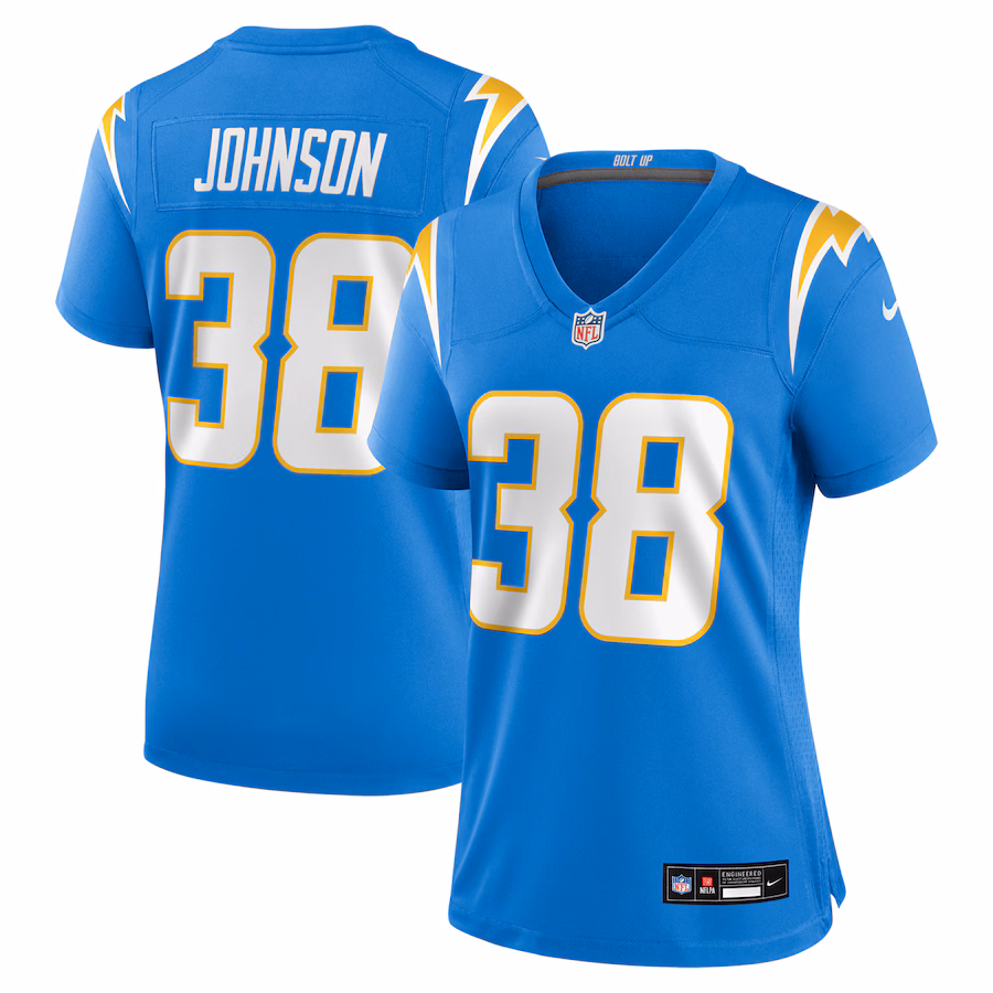 Women's Los Angeles Chargers Emany Johnson Nike Powder Blue Team Game Jersey - Puhuasuan