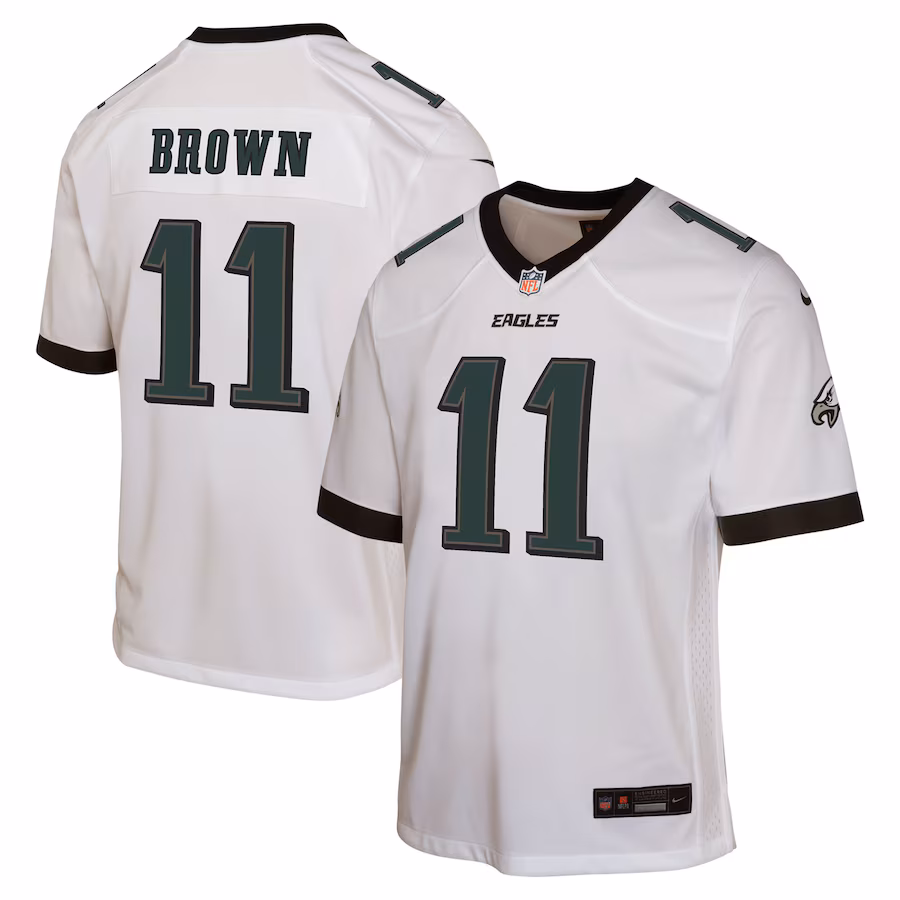 Youth Philadelphia Eagles A.J. Brown Nike White Game Jersey - Puhuasuan