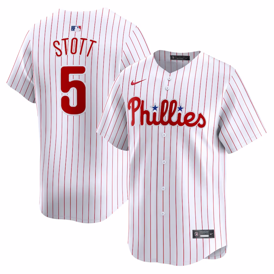 Men's Philadelphia Phillies Bryson Stott Nike White Home Limited Player Jersey - Puhuasuan