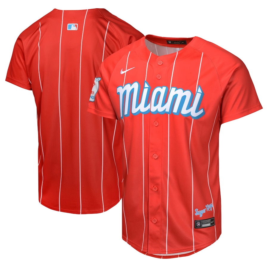 Youth Miami Marlins  Nike Red City Connect Limited Jersey - Puhuasuan
