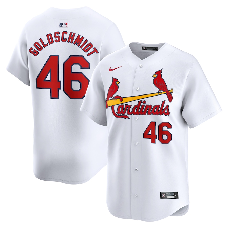 Men's St. Louis Cardinals Paul Goldschmidt Nike White Home Limited Player Jersey - Puhuasuan
