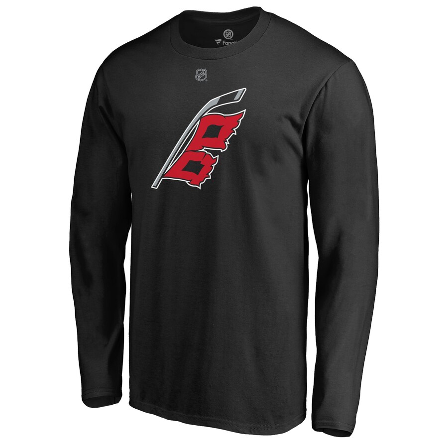 Men's Carolina Hurricanes Black Team Alternate Long Sleeve T-Shirt - Puhuasuan