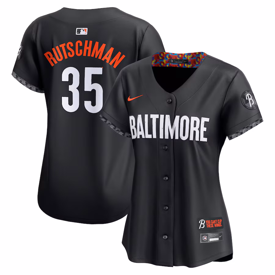 Women's Baltimore Orioles Adley Rutschman Nike Black City Connect Limited Player Jersey - Puhuasuan