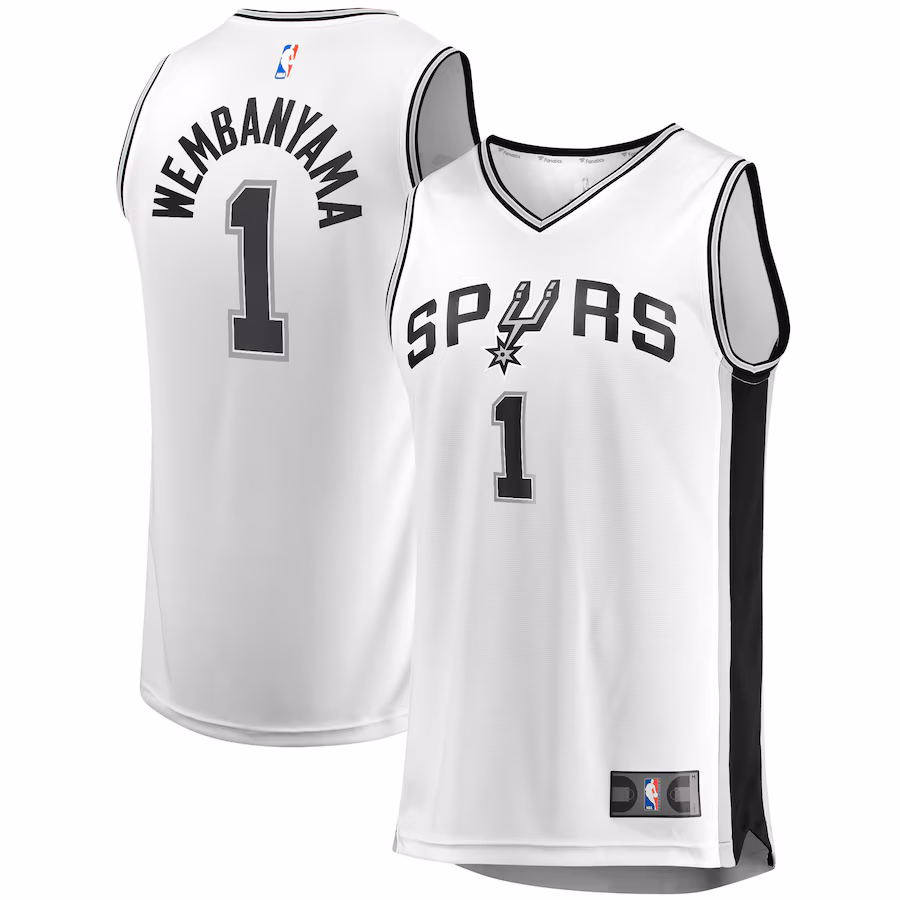 Youth San Antonio Spurs Victor Wembanyama Fanatics White Fast Break Player Jersey - Association Edition - Puhuasuan