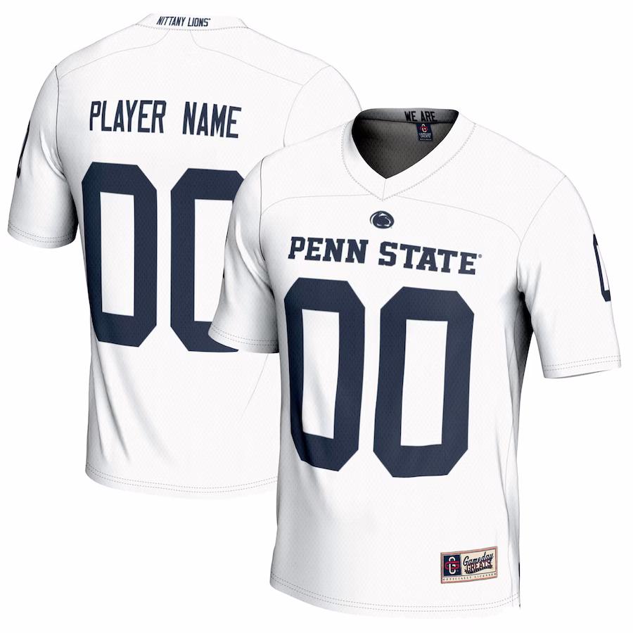 Penn State Nittany Lions GameDay Greats Youth NIL Pick-A-Player Football Jersey - White - Puhuasuan
