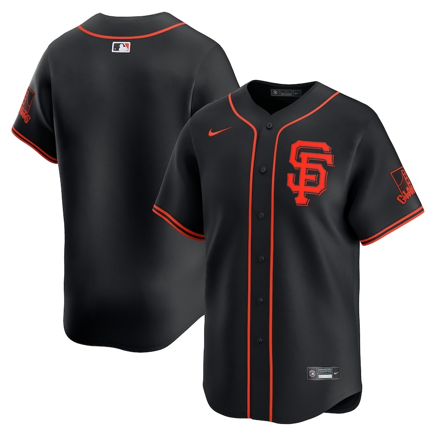 Men's San Francisco Giants  Nike Black  Alternate Limited Custom Jersey - Puhuasuan