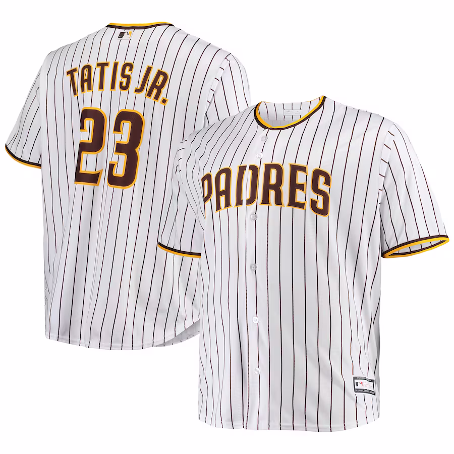 Men's San Diego Padres Fernando Tatis Jr. White Big & Tall Replica Player Jersey - Puhuasuan