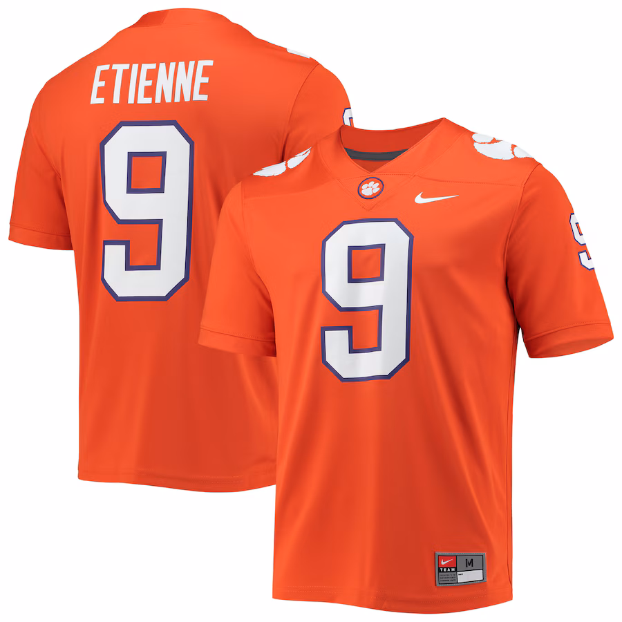 Men's Nike Travis Etienne Orange Clemson Tigers 2021 Draft Class Game Jersey - Puhuasuan