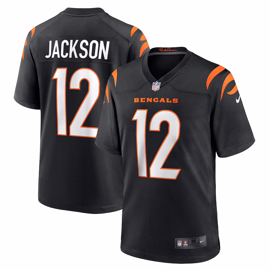 Men's Cincinnati Bengals Shedrick Jackson Nike  Black Team Game Jersey - Puhuasuan