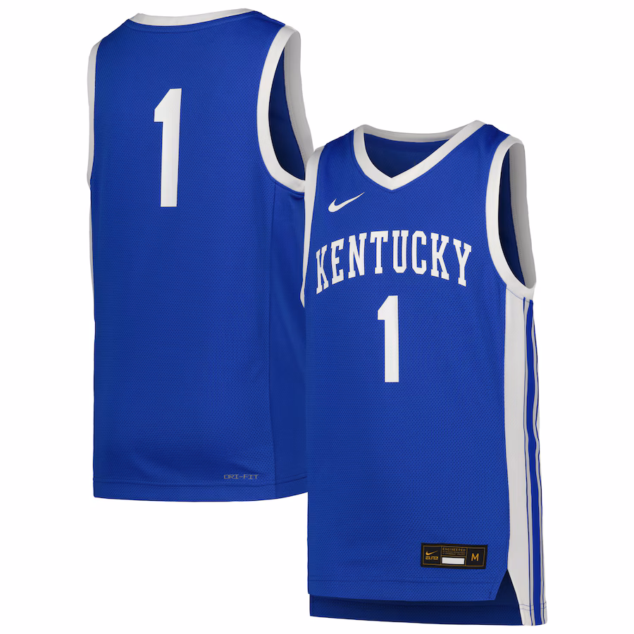 Youth Nike #1 Royal Kentucky Wildcats Icon Replica Basketball Jersey - Puhuasuan