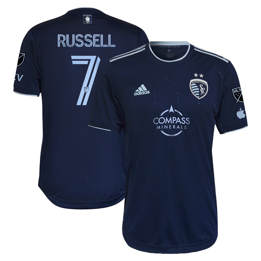 Men's Sporting Kansas City Johnny Russell adidas Blue 2023 State Line 3.0 Authentic Player Jersey - Puhuasuan