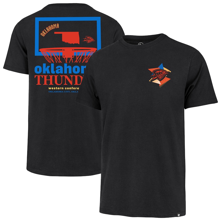 Men's Oklahoma City Thunder  '47 Black City Edition Backboard T-Shirt - Puhuasuan
