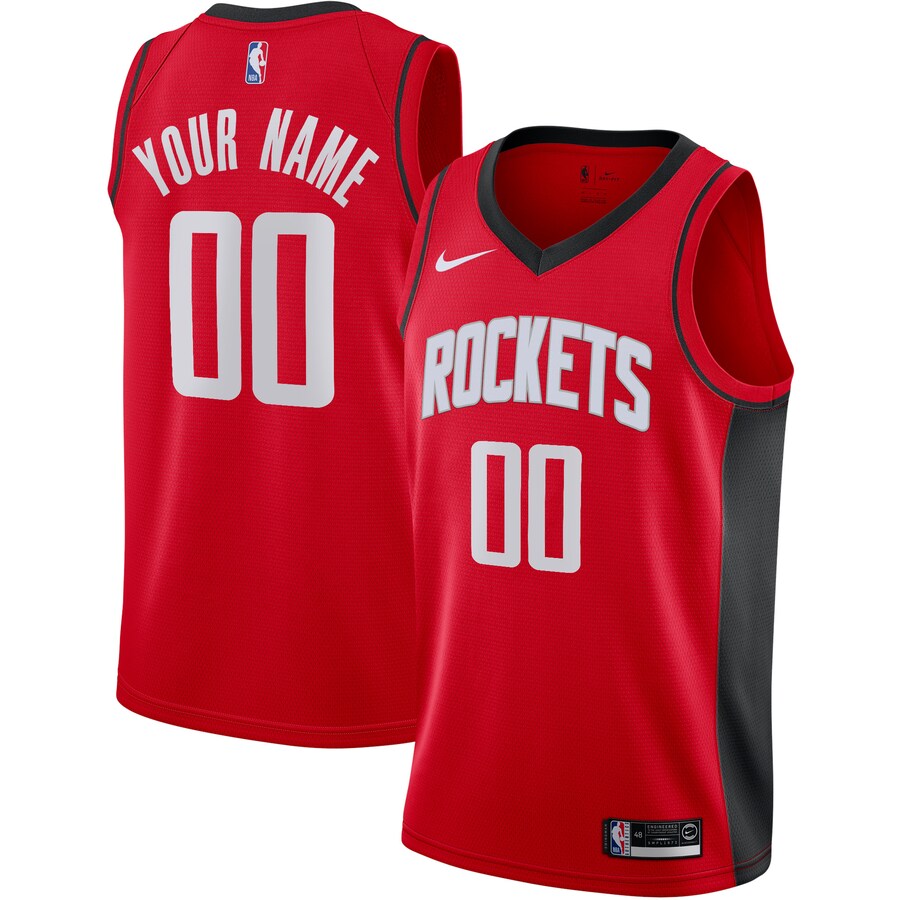 Men's Houston Rockets Nike Red Custom Swingman Jersey - Icon Edition - Puhuasuan