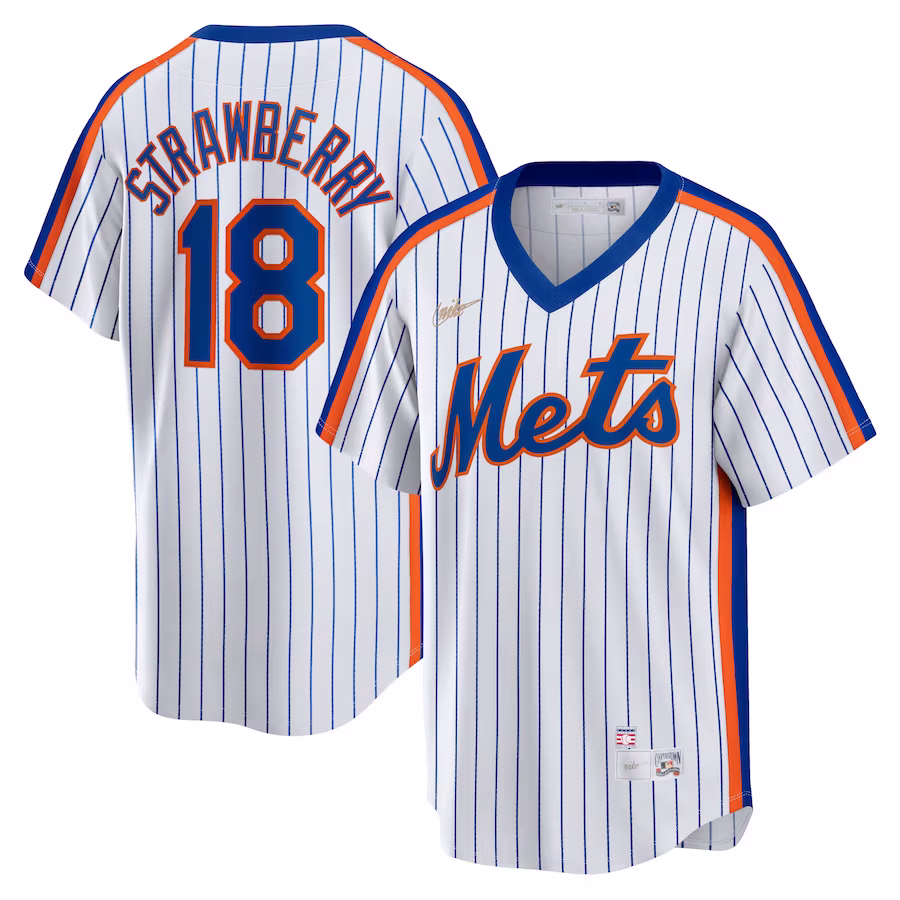Men's New York Mets Darryl Strawberry Nike White Home Cooperstown Collection Player Jersey - Puhuasuan