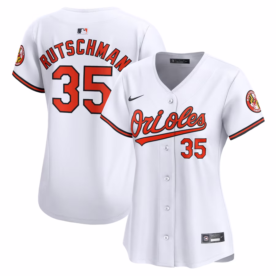 Women's Baltimore Orioles Adley Rutschman Nike White Home Limited Player Jersey - Puhuasuan