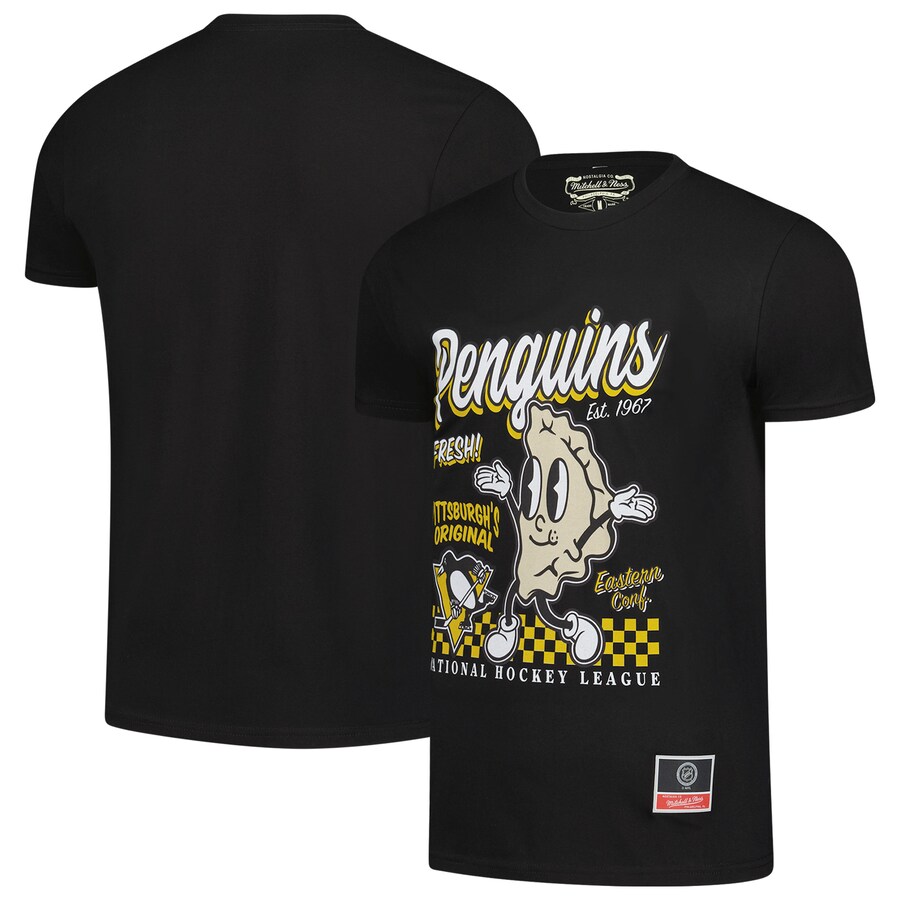 Men's Pittsburgh Penguins Mitchell & Ness Black Local Food T-Shirt - Puhuasuan