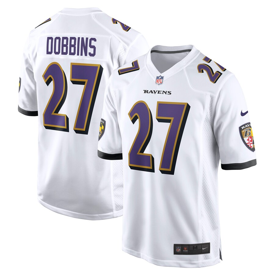Men's Baltimore Ravens J.K. Dobbins Nike White Away Game Player Jersey - Puhuasuan