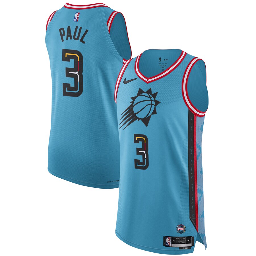 Men's Phoenix Suns Chris Paul Nike Turquoise 2022/23 Authentic Jersey - City Edition - Puhuasuan