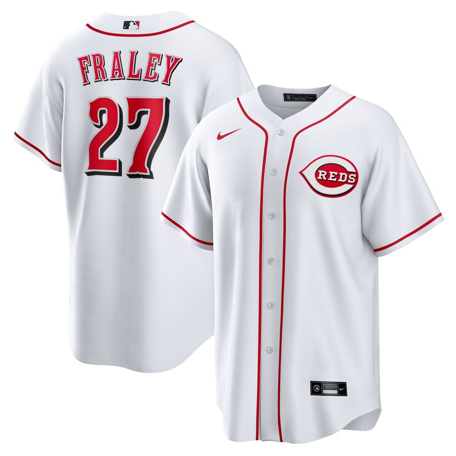 Men's Cincinnati Reds Jake Fraley Nike White Home Replica Jersey - Puhuasuan