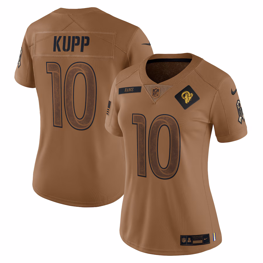 Women's Los Angeles Rams Cooper Kupp Nike Brown Salute To Service Limited Jersey - Puhuasuan
