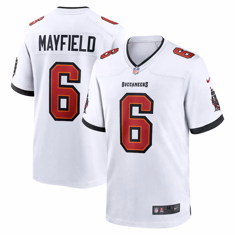 Youth Tampa Bay Buccaneers Baker Mayfield Nike White Game Jersey - Puhuasuan