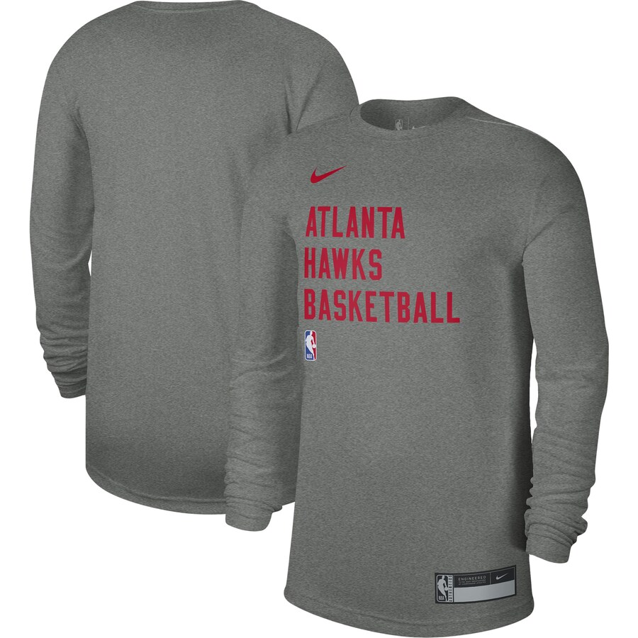 Unisex Atlanta Hawks Nike Heather Gray 2023/24 Legend On-Court Practice Performance Long Sleeve T-Shirt - Puhuasuan