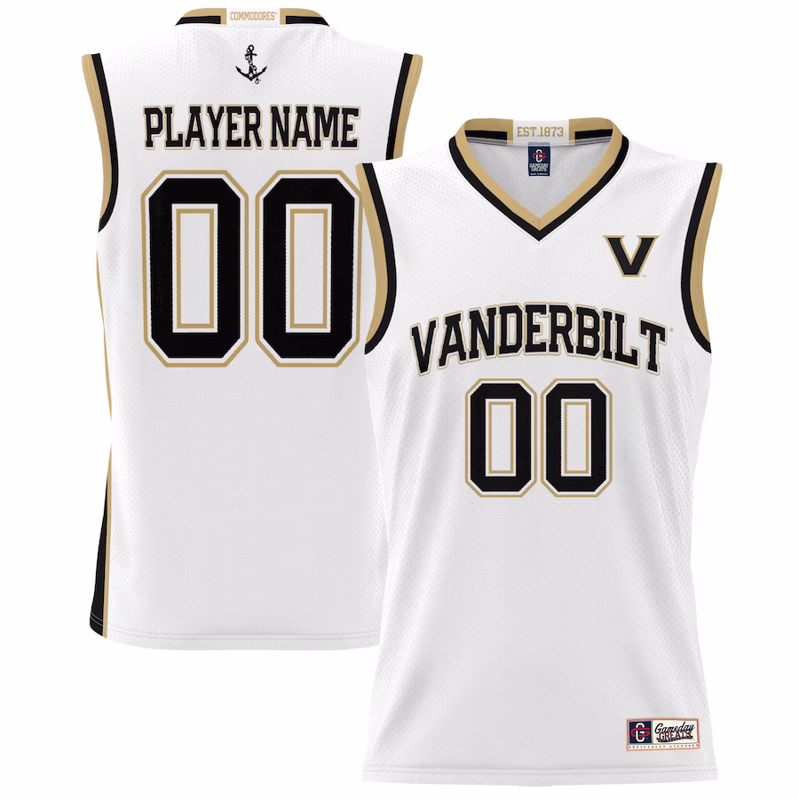 Vanderbilt Commodores GameDay Greats Youth NIL Pick-A-Player Lightweight Women's Basketball Jersey - White - Puhuasuan