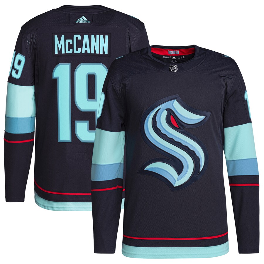 Men's Seattle Kraken Jared McCann adidas Deep Sea Blue Home Authentic Primegreen Player Jersey - Puhuasuan
