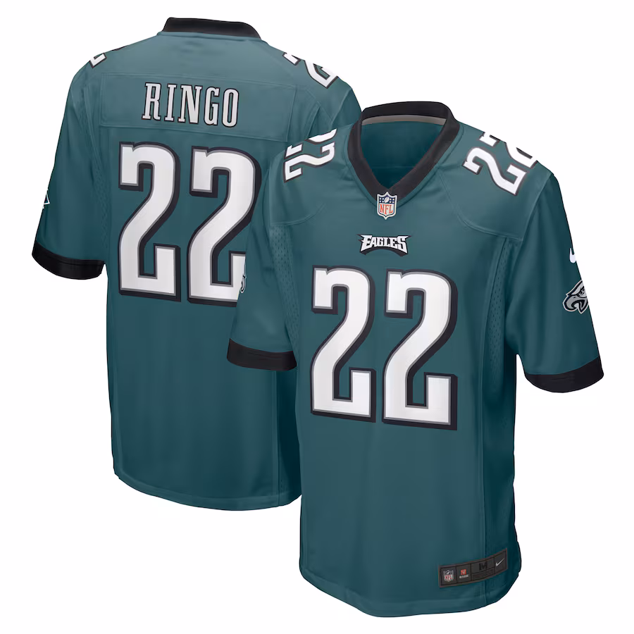 Men's Philadelphia Eagles Kelee Ringo Nike Midnight Green Team Game Jersey - Puhuasuan