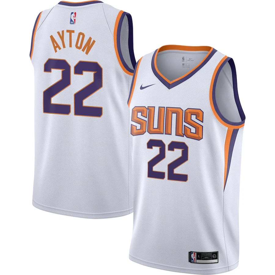 Youth Phoenix Suns Deandre Ayton Nike White Swingman Jersey - Association Edition - Puhuasuan